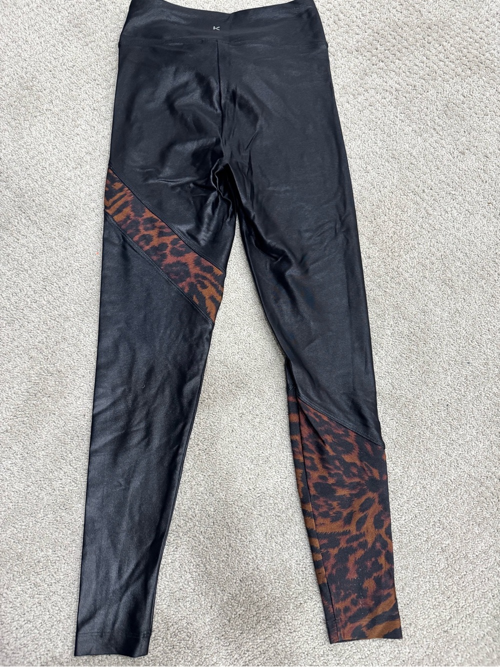 Koral Trek High Rise Cheetara Print Black Leggings Women's Size xs